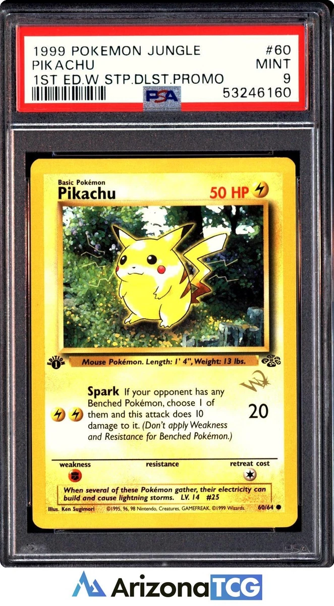 Pikachu Pokémon TCG Grade 9 Jungle Individual Collectible Card