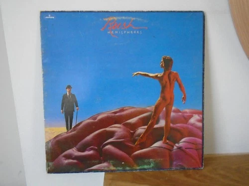 RUSH - HEMISPHERES UK 1ST PRESS VINYL LP 9100 059 G+ plays vg