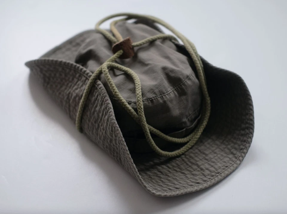 ANTIGUO SOMBRERO SAFARI EJÉRCITO MARINA DE COLECCIÓN Y2K AÑOS 90 BRONCEADO 2002 100% ALGODÓN ADULTO TALLA S/M Foto 4 de 4