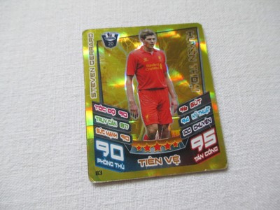 Vietnamese Match Attax 2011/12 Steven Gerrard Liverpool Golden Legend Mini Card