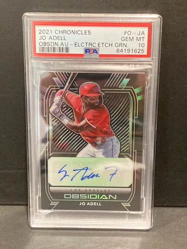 2021 Panini Obsidian Electric Etch Green 1/5 JO ADELL Rookie Auto RC PSA 10