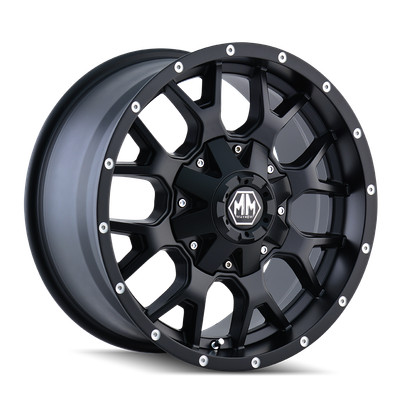 Mayhem 8015 WARRIOR 20x9 6x135/5.5 0mm Matte Black; 8015-2937MB
