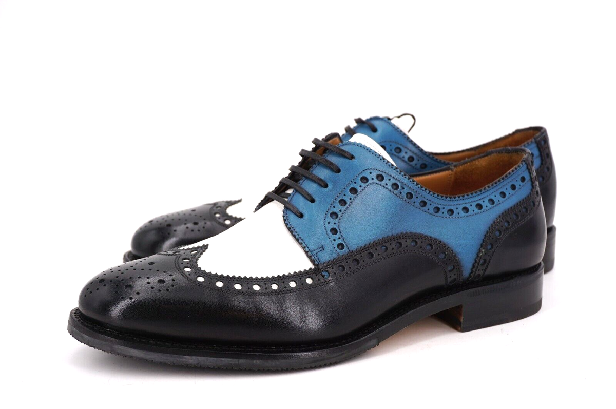 WORN 10x | $995 SALVATORE FERRAGAMO 8 EE WING TIP DERBY 