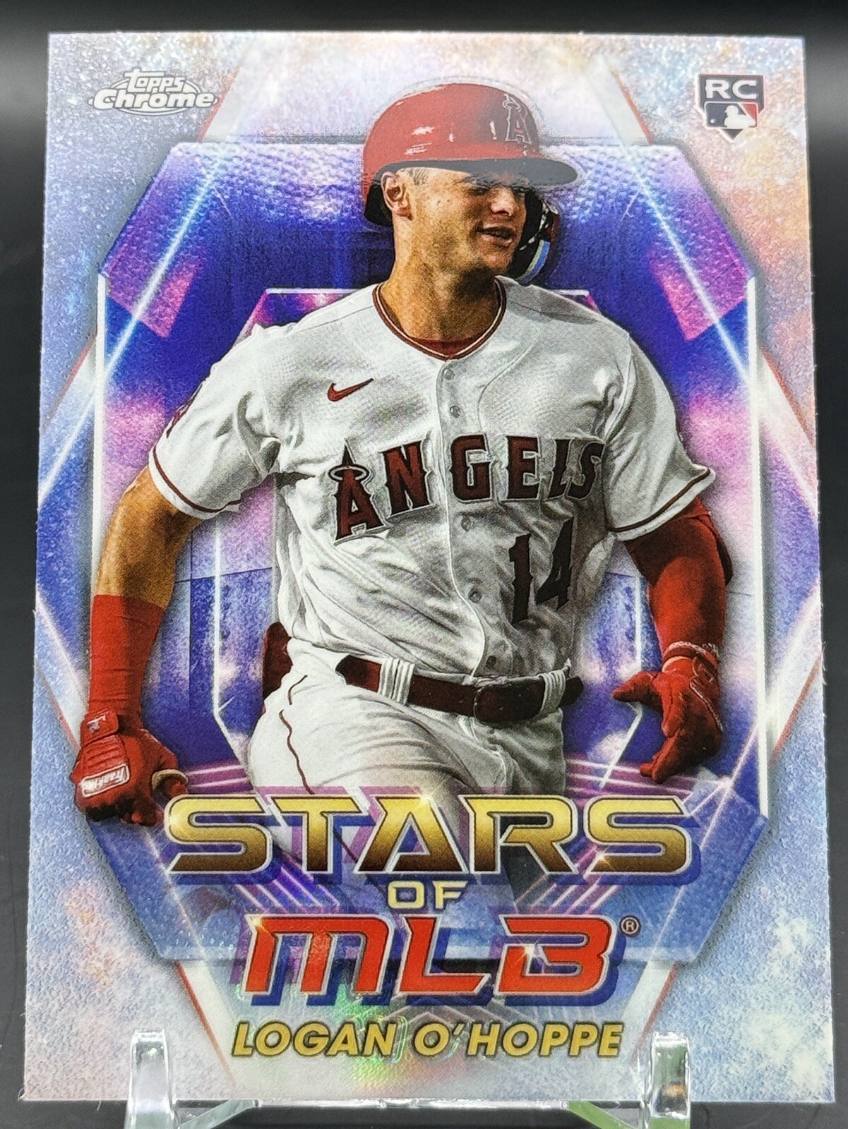 2023 Topps Update Stars of MLB Chrome - #SMLBC-63 Logan O'Hoppe RC Angels