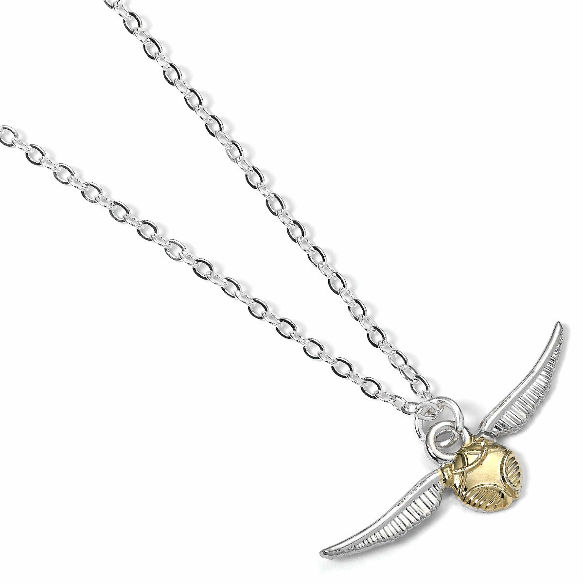 Silver Plated Golden Snitch Official Harry Potter Quidditch Pendant Necklace
