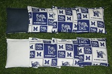 Cornhole Bean Bags Set of 8 ACA Regulation Bags UNIVERSITY OF MEMPHIS