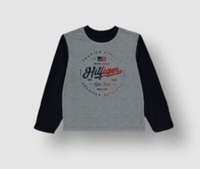  25 Tommy Hilfiger Kids Boys Gray Long-Sleeve Crew-Neck PJ Top L 12/14 