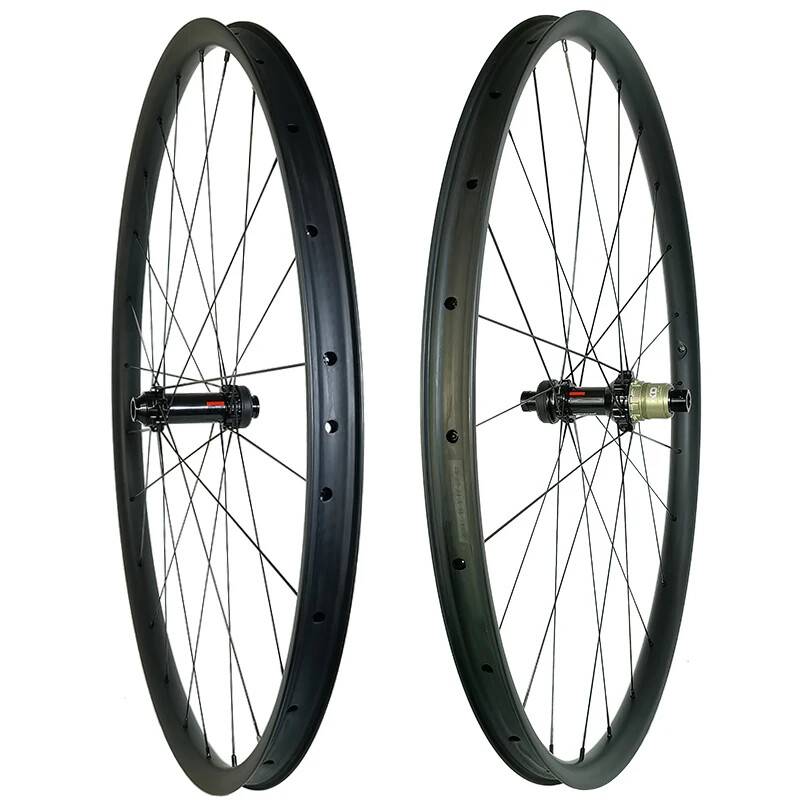 29er MTB XC BOOST Bicycle Asymmetric 34x 20mm Carbon Wheelset Center Lock Hub