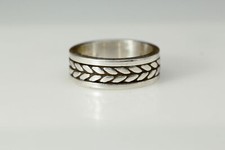 Braided Design 925 Sterling Silver Wedding Band Ring Size 9 to 13.75 RIN9313 