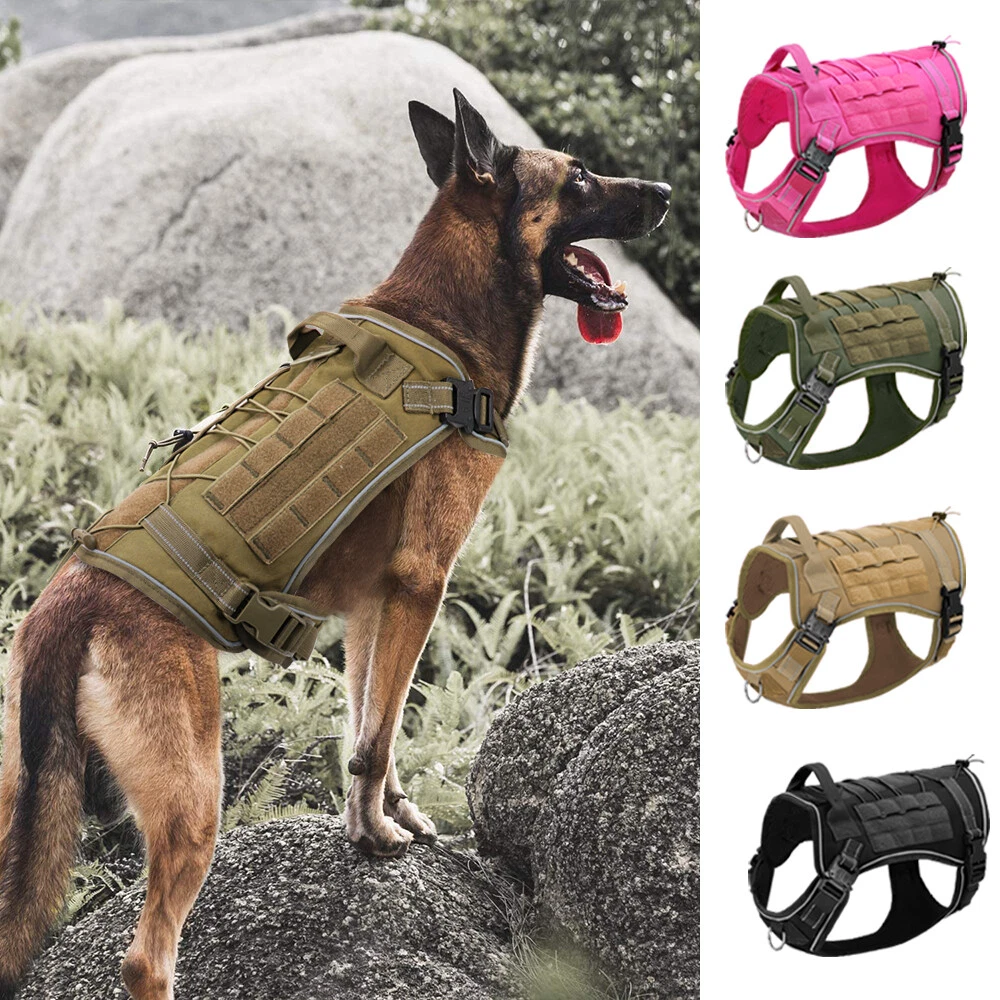 Tactical Dog Harness Reflective Military Molle Dog Vest for Outdoor Training