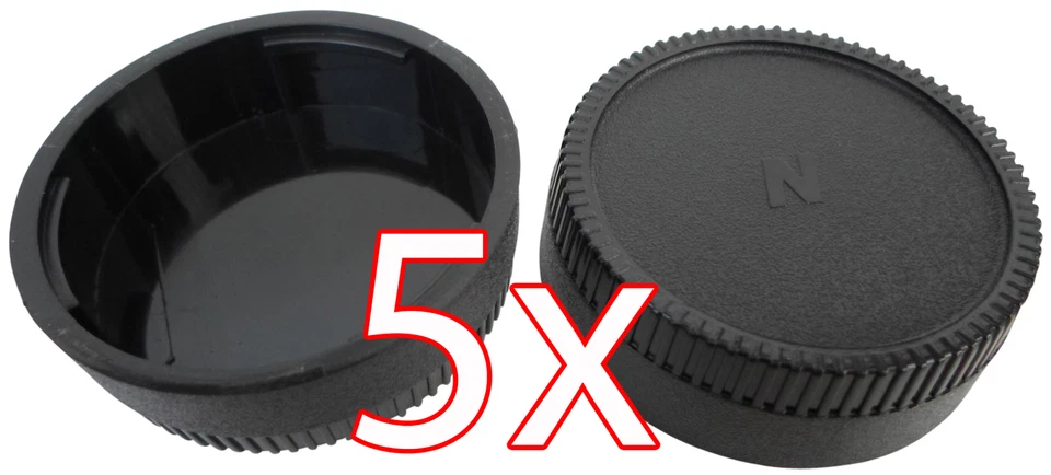 5 X Objektiv Rückdeckel Nikon F / AF / MF / AF-S Rear Lens Cap Deckel