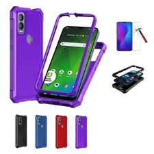 Phone Case for Cricket Magic 5G , Full Body TPU Cover Case + Tempered Glass