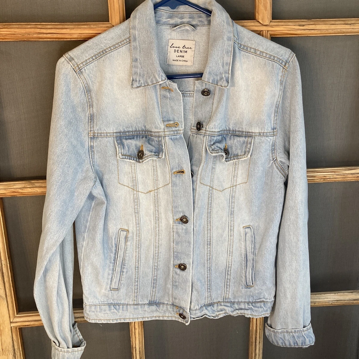 Painting back of denim cheap jacket