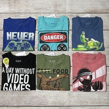 Boys Lot Of Long Sleeve Graphic T-shirts Size S 5-6 . NWT Lot Of 6 Shirts.