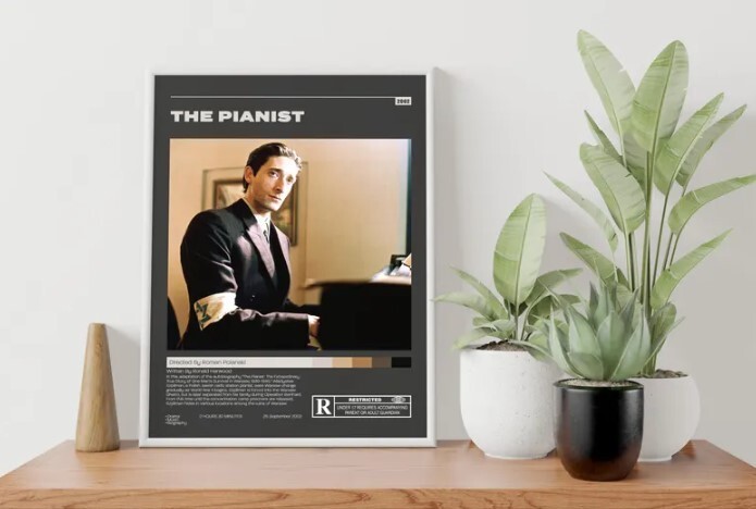 Roman Polanski The Pianist Minimalist Movie Art Poster