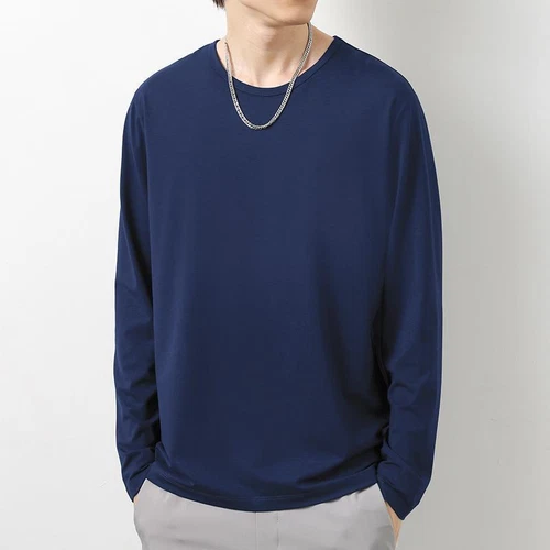 Herren Pullover T-Shirts Locker Rundhals Langarm Oberteile Streetwear Freizeit T-Shirt - Bild 11 von 40