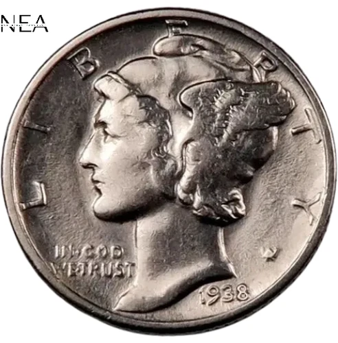 1938-S Mercury Dime ~ Borderline Uncirculated AU++ ~ 90% Silver