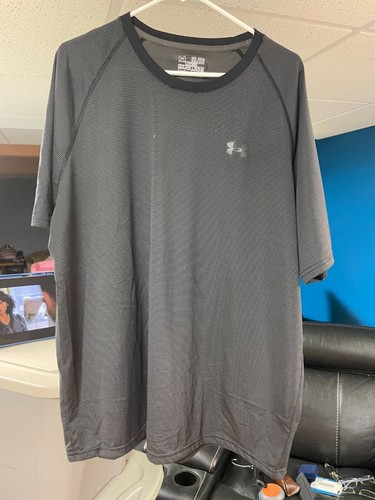 T-shirt Under Armour HeatGear Unisexe Taille Large, Gris, Léger Et Respirant, Occasion Très Bon état