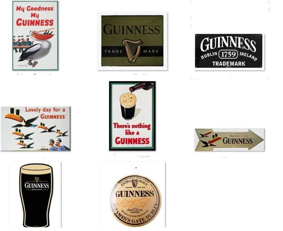 GUINNESS Beer Irish Pub Blechschild viele Motive + Größen super Farben