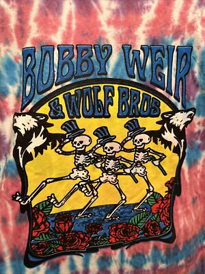MEDIUM 2022 Bob Bobby Weir Wolf Bros Greek Theatre Tie Dye T-shirt Grateful Dead