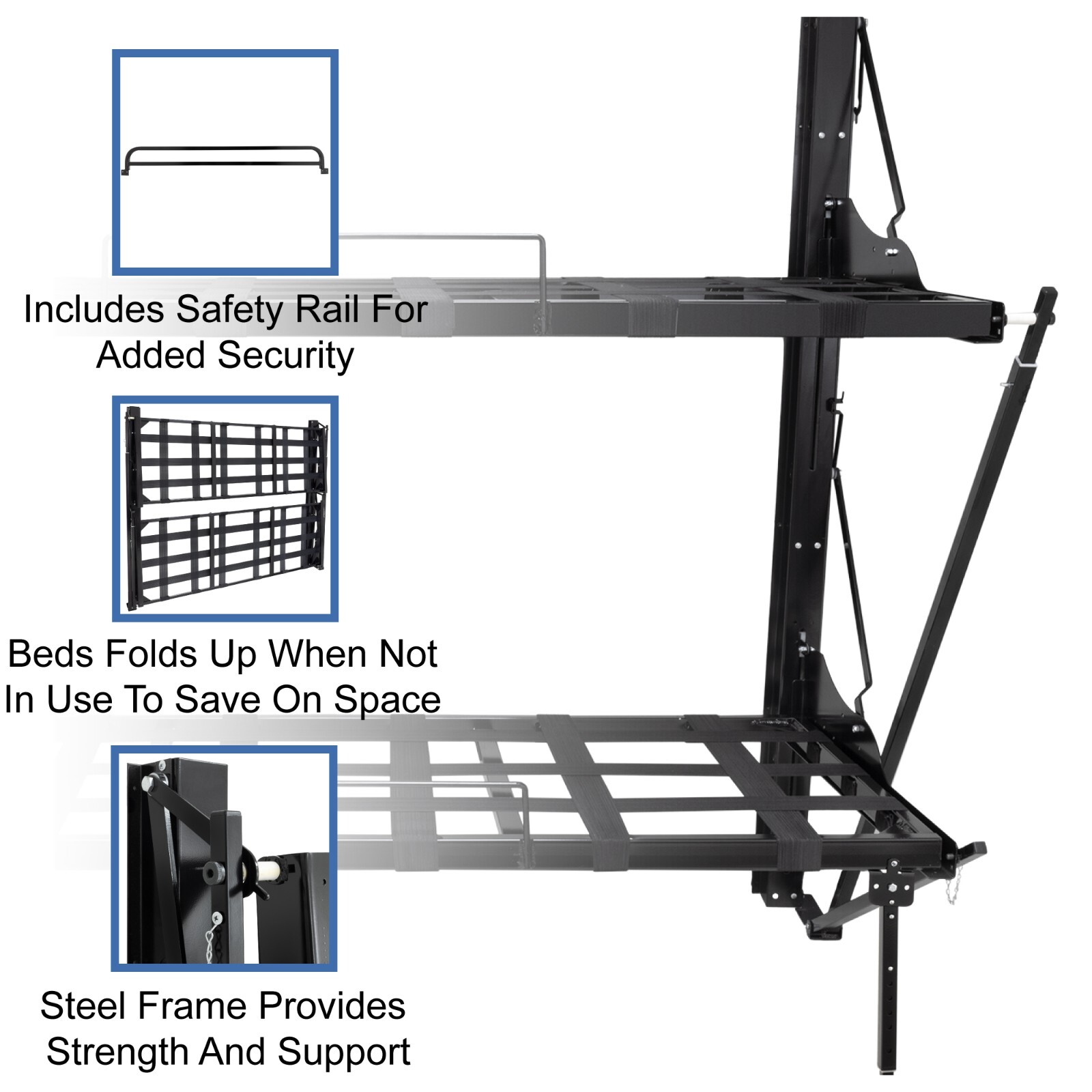 RecPro Foldup RV Bunk Bed Single Twin Mattress Folding Bed eBay