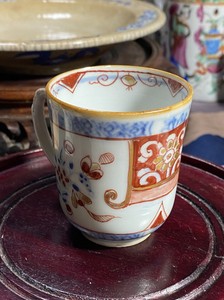Antique Chinese Kangxi Blue And Red Cup