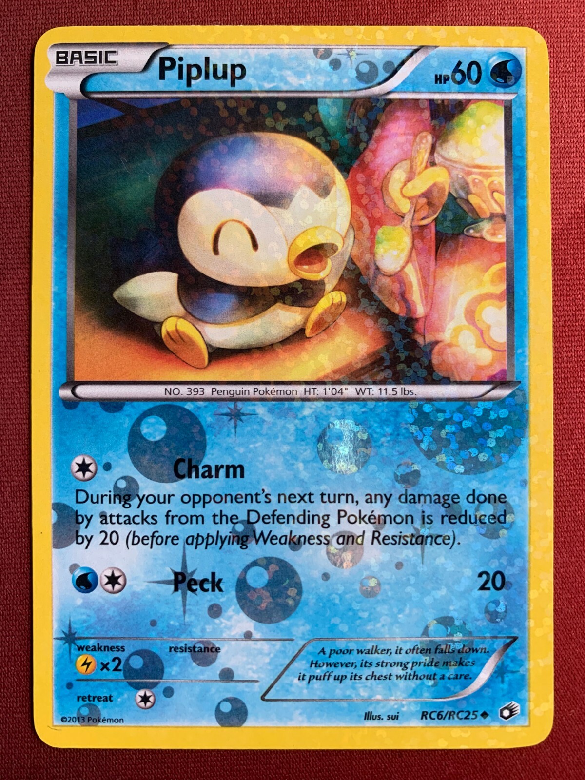 PIPLUP RC6/RC25 Legendary Treasures / Radiant Collection HOLO Pokemon card NM