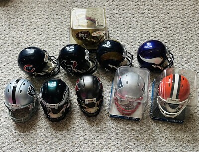 2002 Riddell Revolution mini football helmets Metal Plastic Lot 22