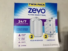 Zevo Flying Insect Trap LOT  (14 Plug-In devices + 22 Cartridges)