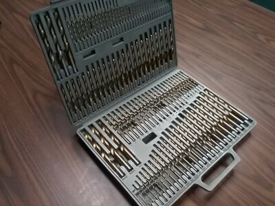 115 Piece TiN Coated 3 In 1 Combo HSS Drill Set, fraction, numbers, letters