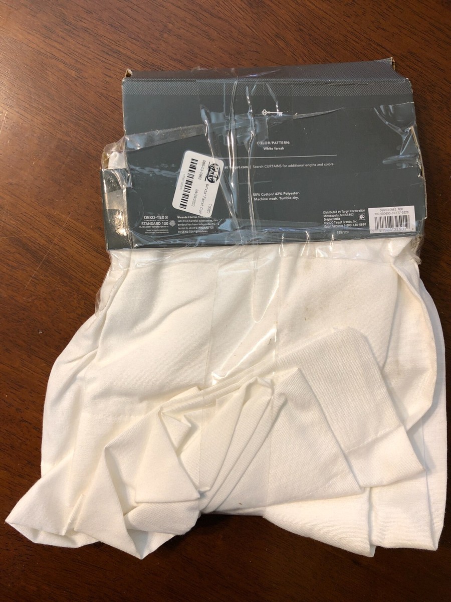 1 Farrah Light Filtering Curtain Panel - Threshold™ 54x 84 White