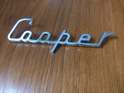 Classic Mini Cooper S Chrom Schrift Boot Emblem Mk1 Downton Works J Fray BMC Mpi