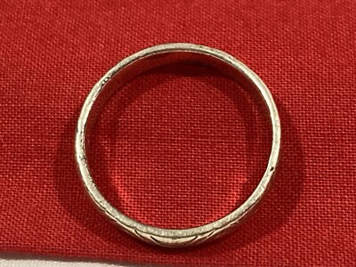 Vintage HK 925 Signed Solid Sterling Silver Etched Design Vintage HK 925 Signed Solid Sterling Silver Etched Design