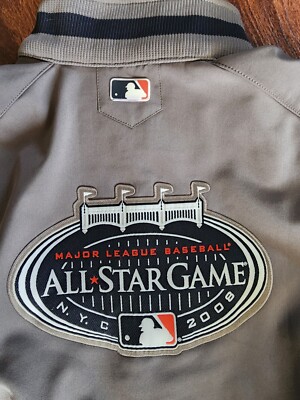 MEN'S MLB ALL+STAR GAME 2008 YANKEE STADIUM GRAY JACKET SIZE LARGE