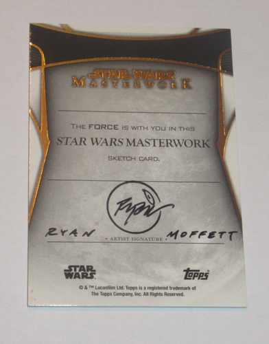Topps Star Wars Masterwork 2024 Death Star Sketch Card 1/1 Ryan Moffett Original - Picture 2 of 2