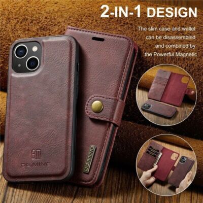 Leather Card Wallet Phone Case For iPhone 16 15 14 13 12 11 Pro Max XR XS 7 8 SE