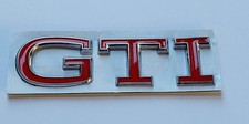 VW GTI Red Chrome Self Adhesive 3D Badge 1J0 853 675 R 5H0853687F