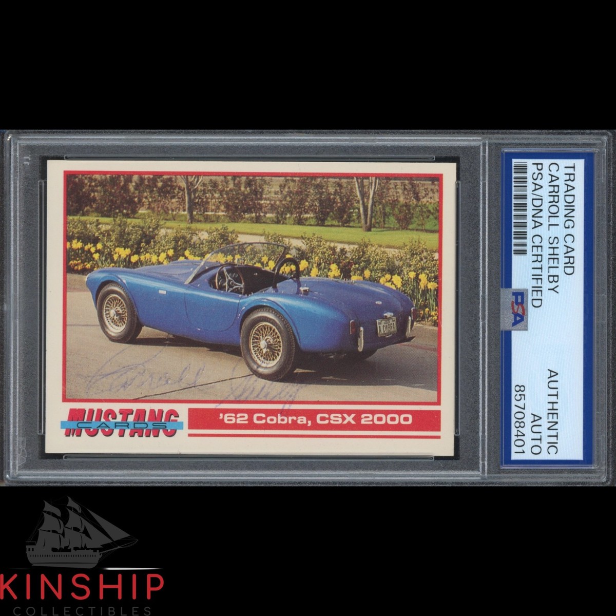 Carroll Shelby signed Mustang Cards Trading Card PSA DNA Slab