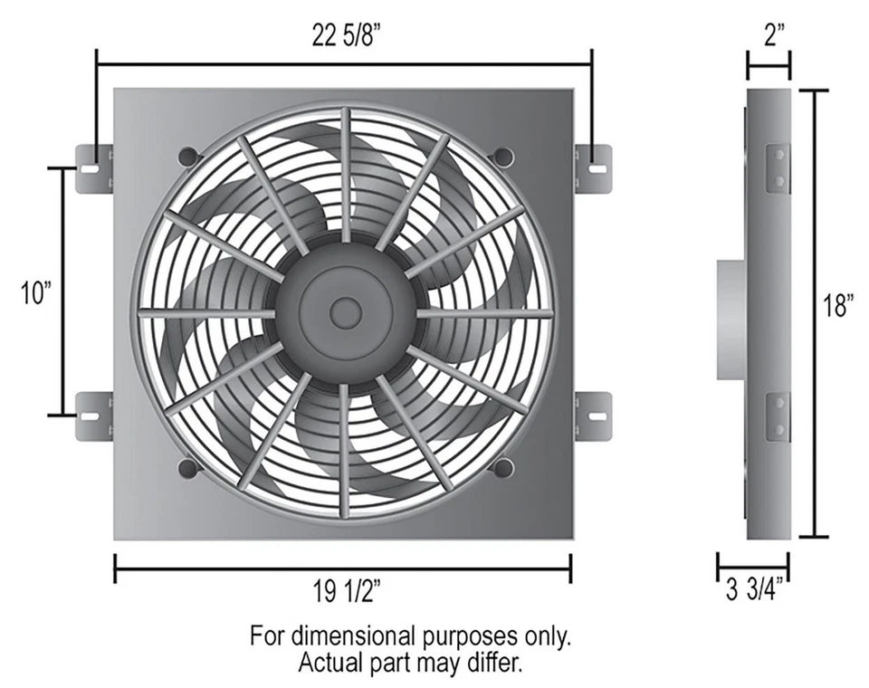 Ventilador de refrigeración del motor Derale - Se adapta al kit de ventilador eléctrico Jeep Wrangler TJ/YJ 1987-2006, Foto 4 de 4