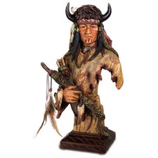 Western Indianer Büste mit Bisonkopf Haube