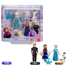 Disney Frozen Small Doll 4-Pack Anna Elsa Kristoff Olaf with Fountain