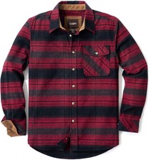 Men's All Cotton Flannel Shirt Casual Button Up Plaid Shirt Soft Outdoor Shirts