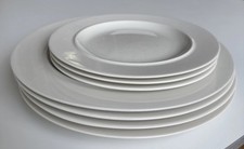 7 Alessi La Bella Tavola Plates (4 Dinner 27.5cm 3 Salad 20.5cm) Ettore Sottsass