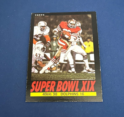 1985 Topps Football Super XIX 49ers-Dolphins #9 Set Break EX+