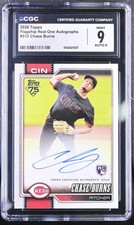 2026 Topps Series 1 Chase Burns RC #312 Real One Auto - CGC 9