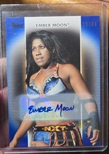 2017 Topps WWE Women's Division NXT Ember Moon #R-5 Blue Auto /25