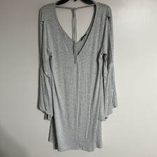 American Eagle Women's Cold Shoulder Open Back Bell Sleeve Mini Dress Size XL