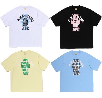A BATHNIG APE Men's APE SHALL NEVER KILL APE COLLEGE RELAXED FIT