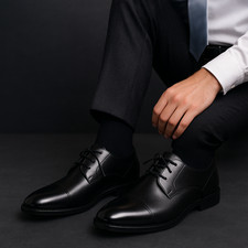 Bruno Marc Men  s Downing-01 Black Oxford Dress Shoes Size 14. New Without Box