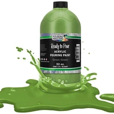 Pouring Masters Grass Green 32-Ounce (Quart) Water-Based Acrylic Pouring Paint